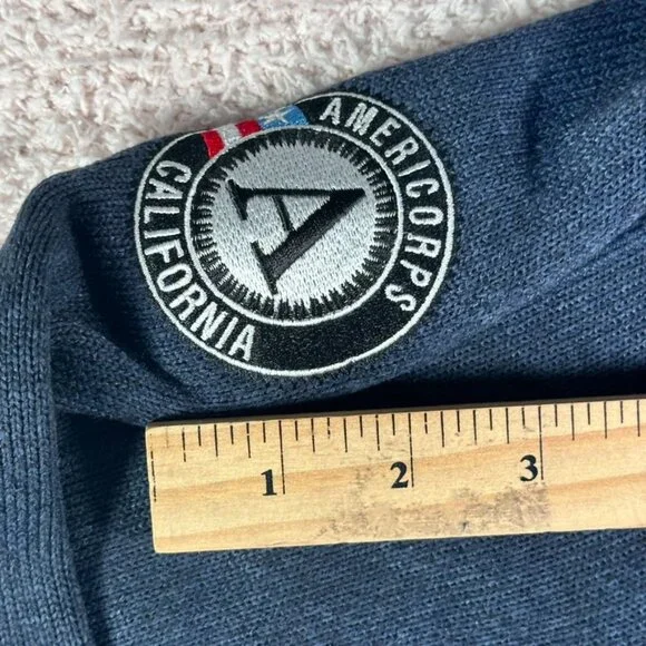 Patagonia Mens Better Sweater 1/4 Zip Fleece Size Small Navy Blue Warm PATCHES - Picture 4 of 11